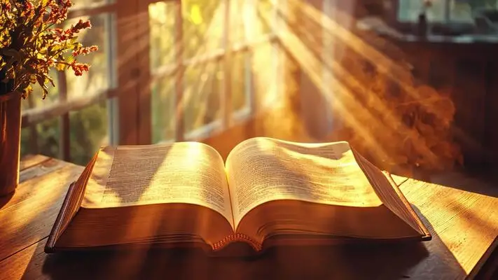 Open Bible with soft light falling on the pages, symbolising biblical truth and comfort for young adults trusting God during hard times